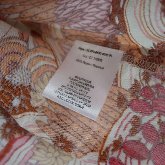 Roper Womens M Sleeveless Desert Print Tie Front Vest Top Boho Western Festival - Picture 3 of 5